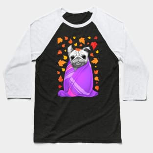 Autumn pug Baseball T-Shirt